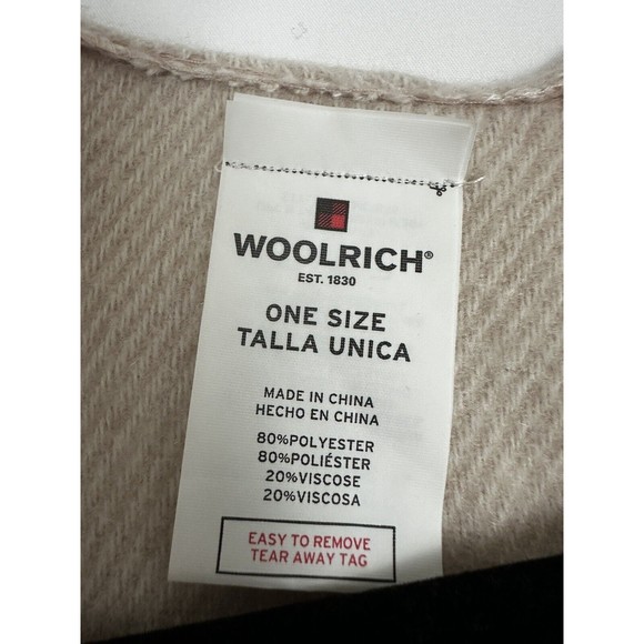 WOOLRICH Dusty Pink Color Block Blanket Shawl Cardigan w/Fringe Poncho Wrap O/S - Picture 4 of 5